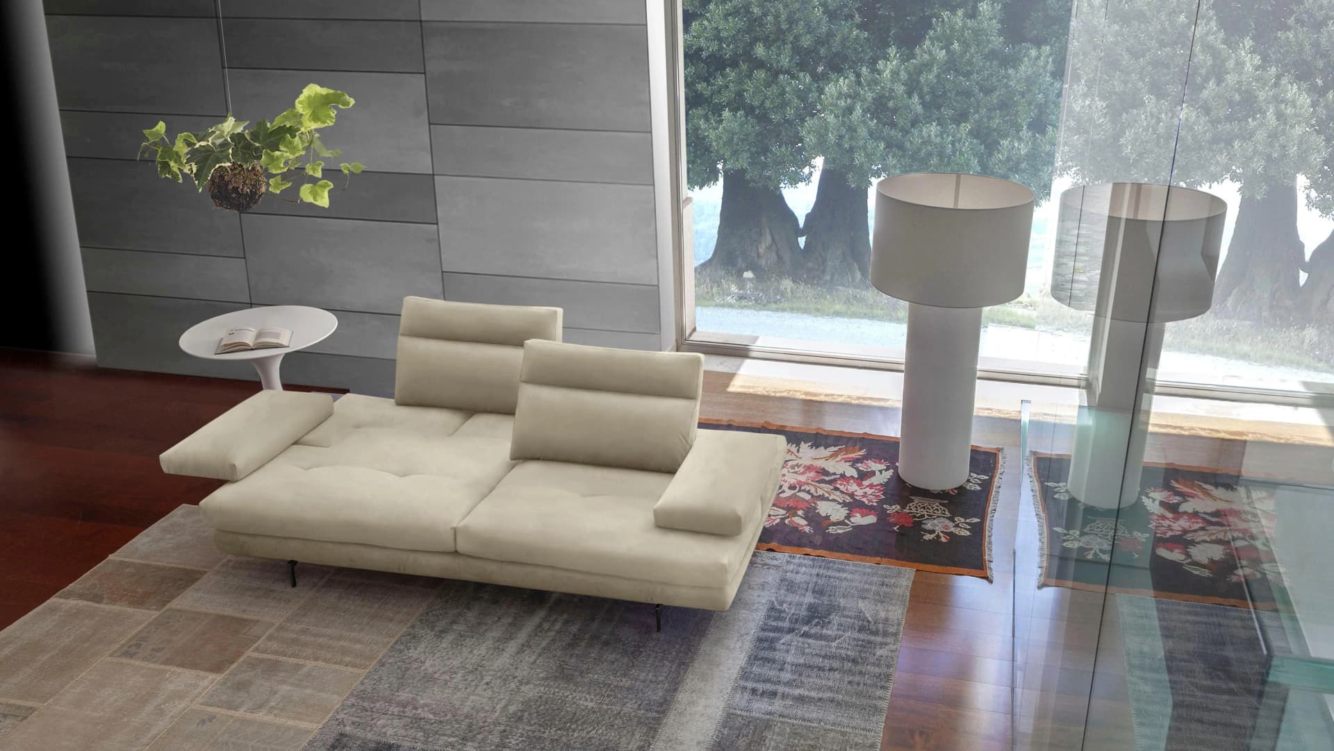 CALIA ITALIA Toby Wing 3,5-Sitzer Designsofa Beige