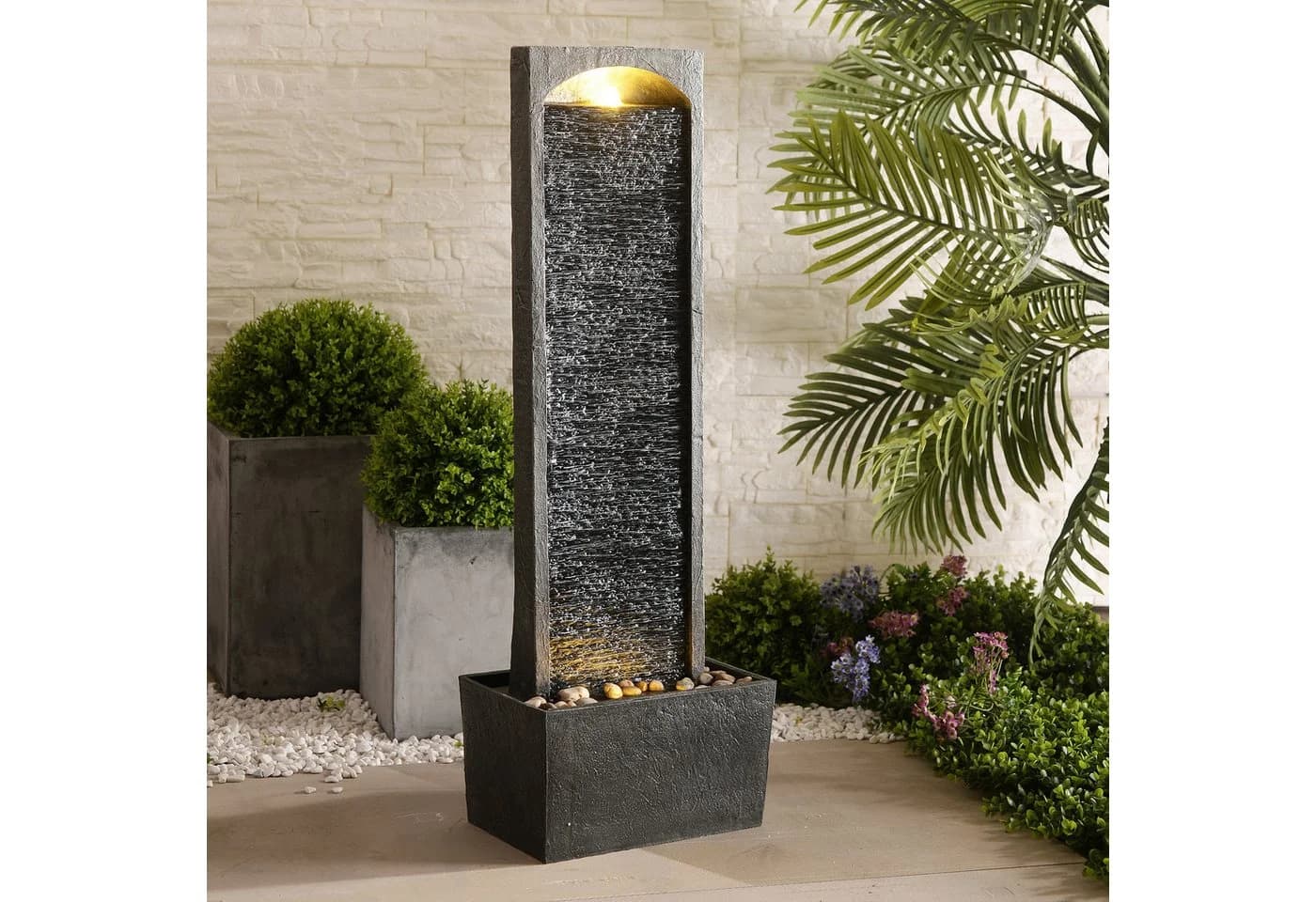 Teamson Home Gartenbrunnen LED Polyresin 98 cm