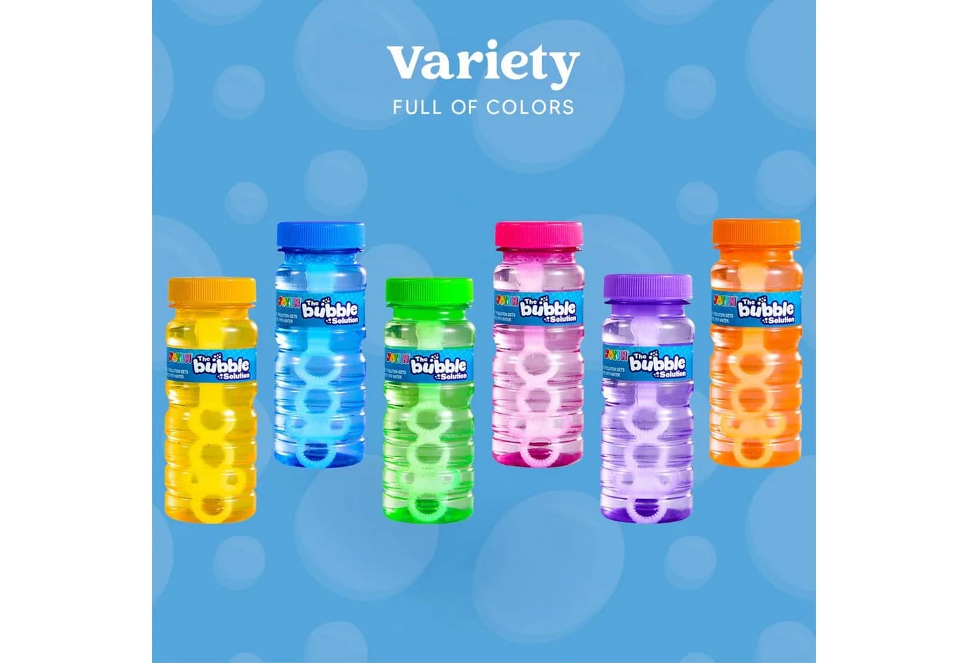 JOYIN Seifenblasenspielzeug 12er Set mit 6 Farben und 118ml Flüssigkeit
