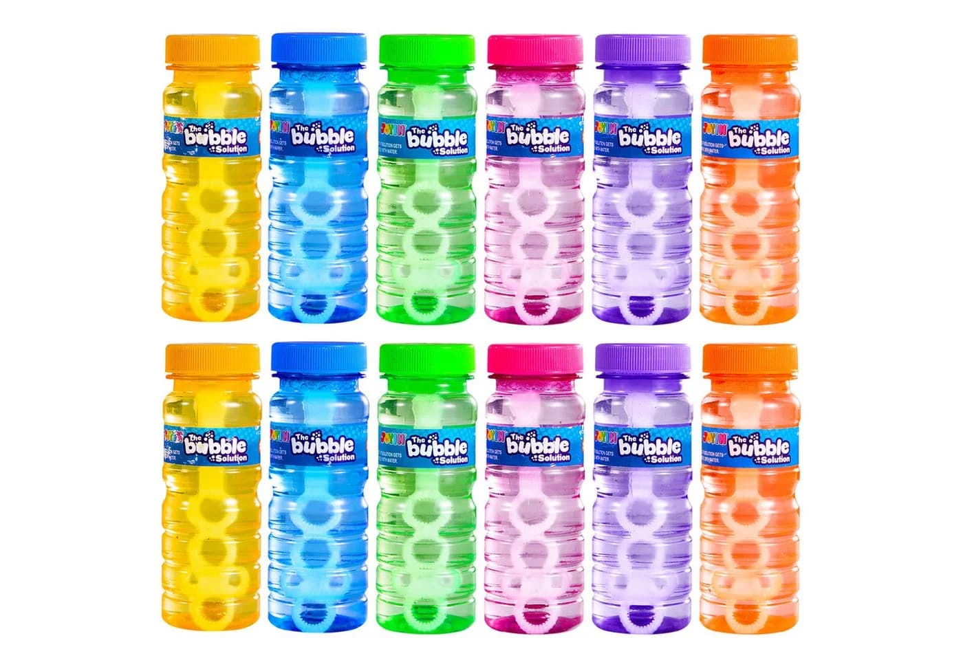 JOYIN Seifenblasenspielzeug 12er Set mit 6 Farben und 118ml Flüssigkeit - Bild 2