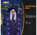 JOYIN Halloween Hängedekoration Hexe 182 cm mit Sound & Licht Bild 4