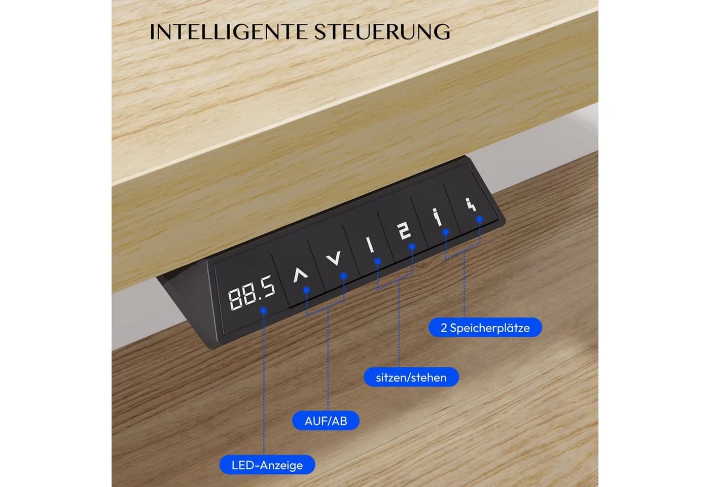 FLEXISPOT Elektrisch Höhenverstellbarer Schreibtisch Weiß - Bild 3
