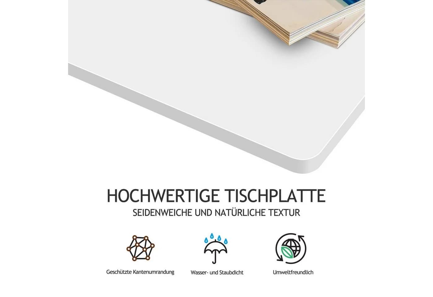 FLEXISPOT Tischplatte Premium-Series Weiß MDF DIY - Bild 3