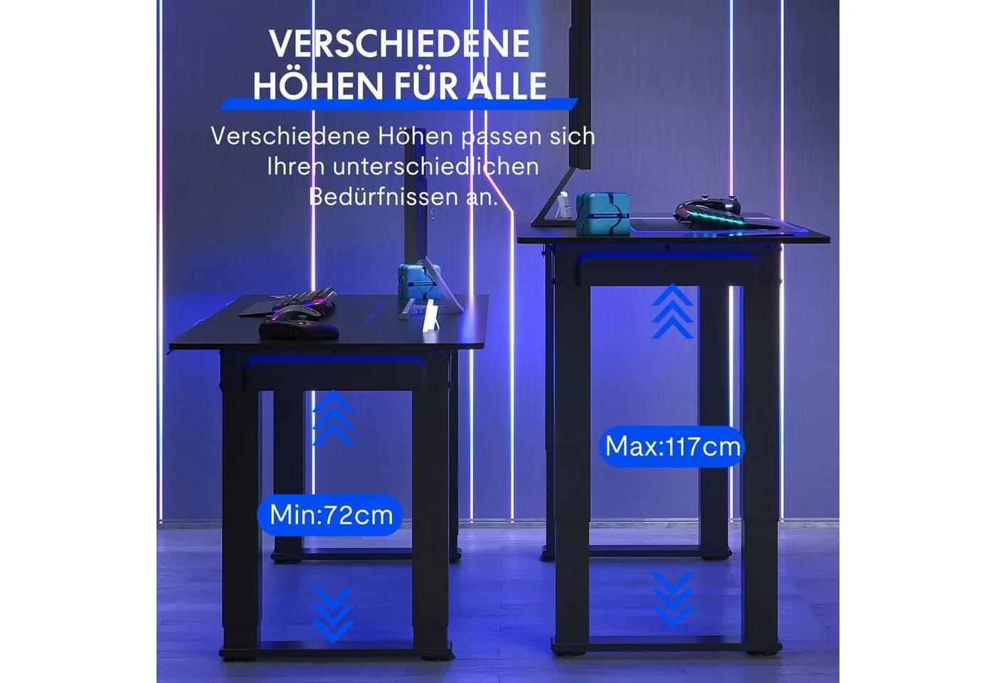 FLEXISPOT Schreibtisch Elektrisch höhenverstellbarer Tisch mit Doppelmotor - Bild 3