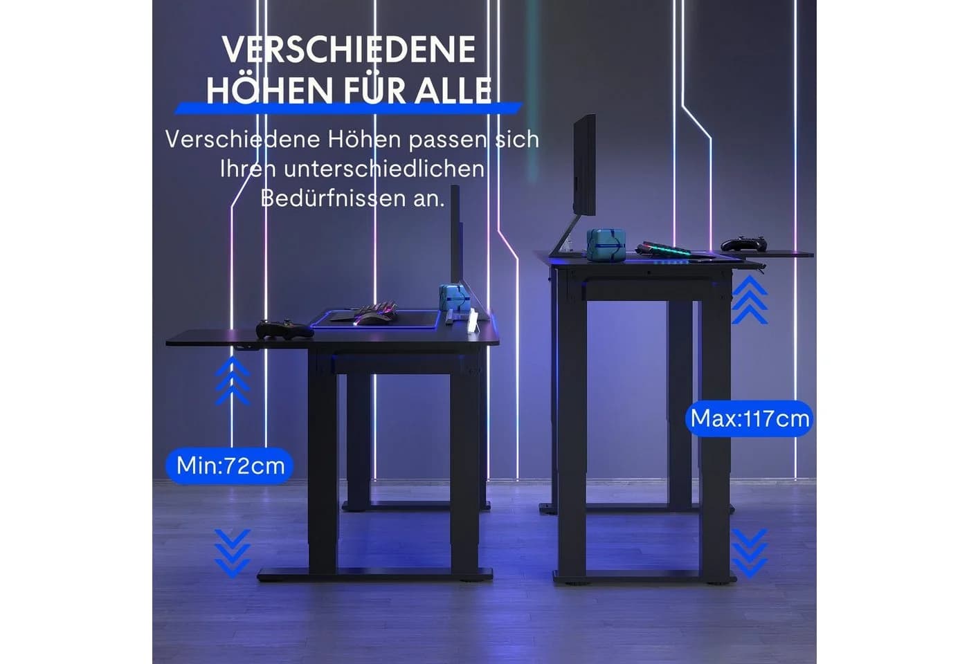 FLEXISPOT Schreibtisch Elektrisch höhenverstellbarer Tisch mit Doppelmotor - Bild 3