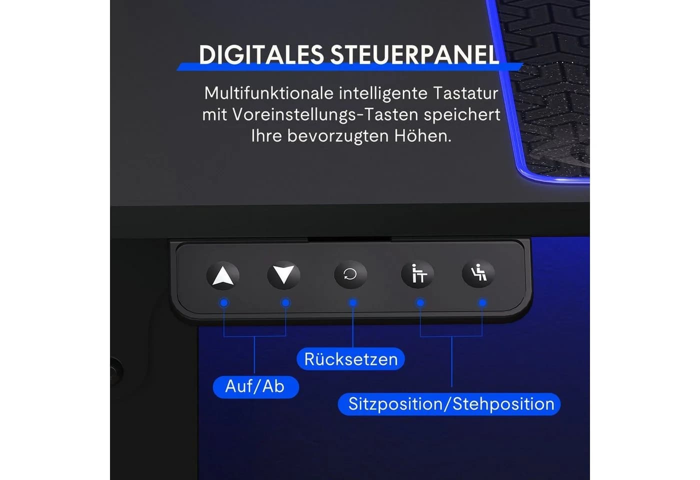 FLEXISPOT Schreibtisch Elektrisch höhenverstellbarer Tisch mit Doppelmotor - Bild 5