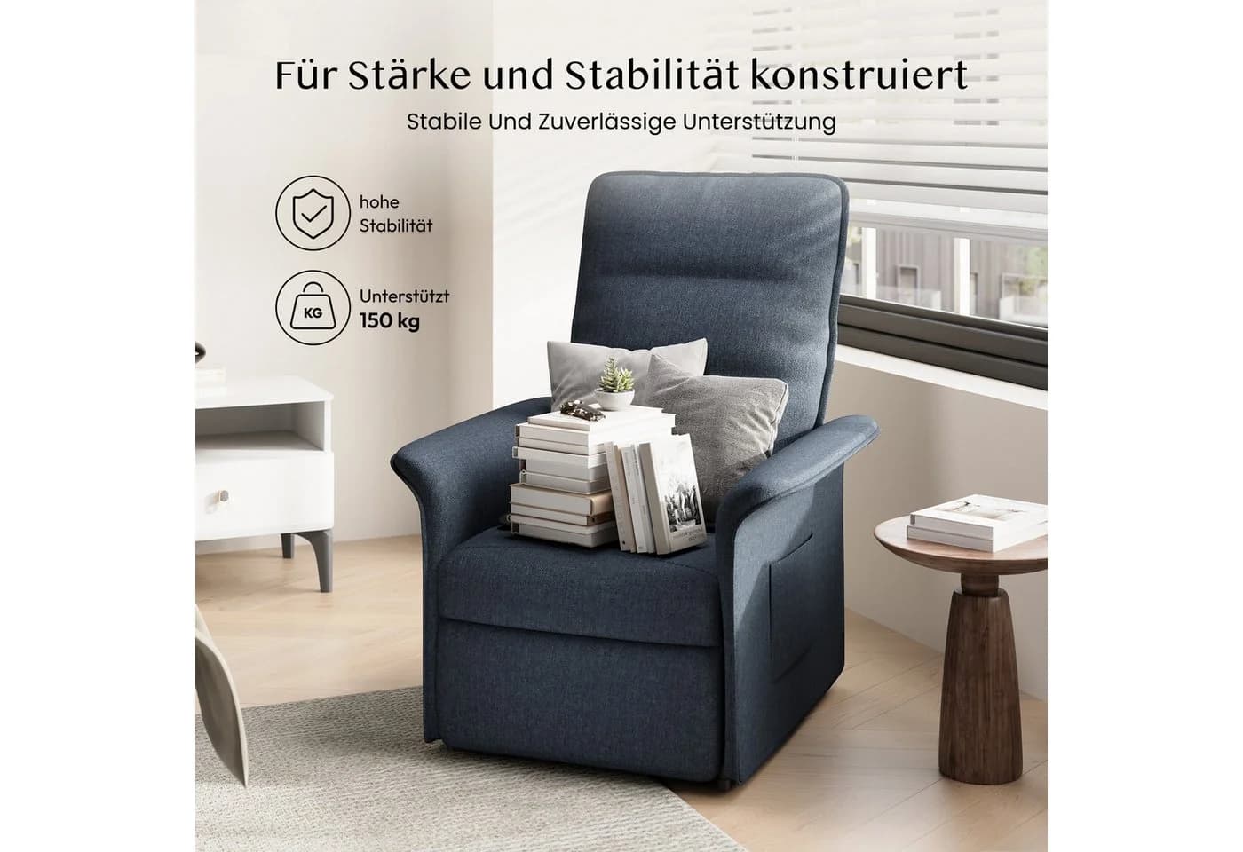 FLEXISPOT Elektrischer Relaxsessel Ergonomisch Grau 105°-155° - Bild 5