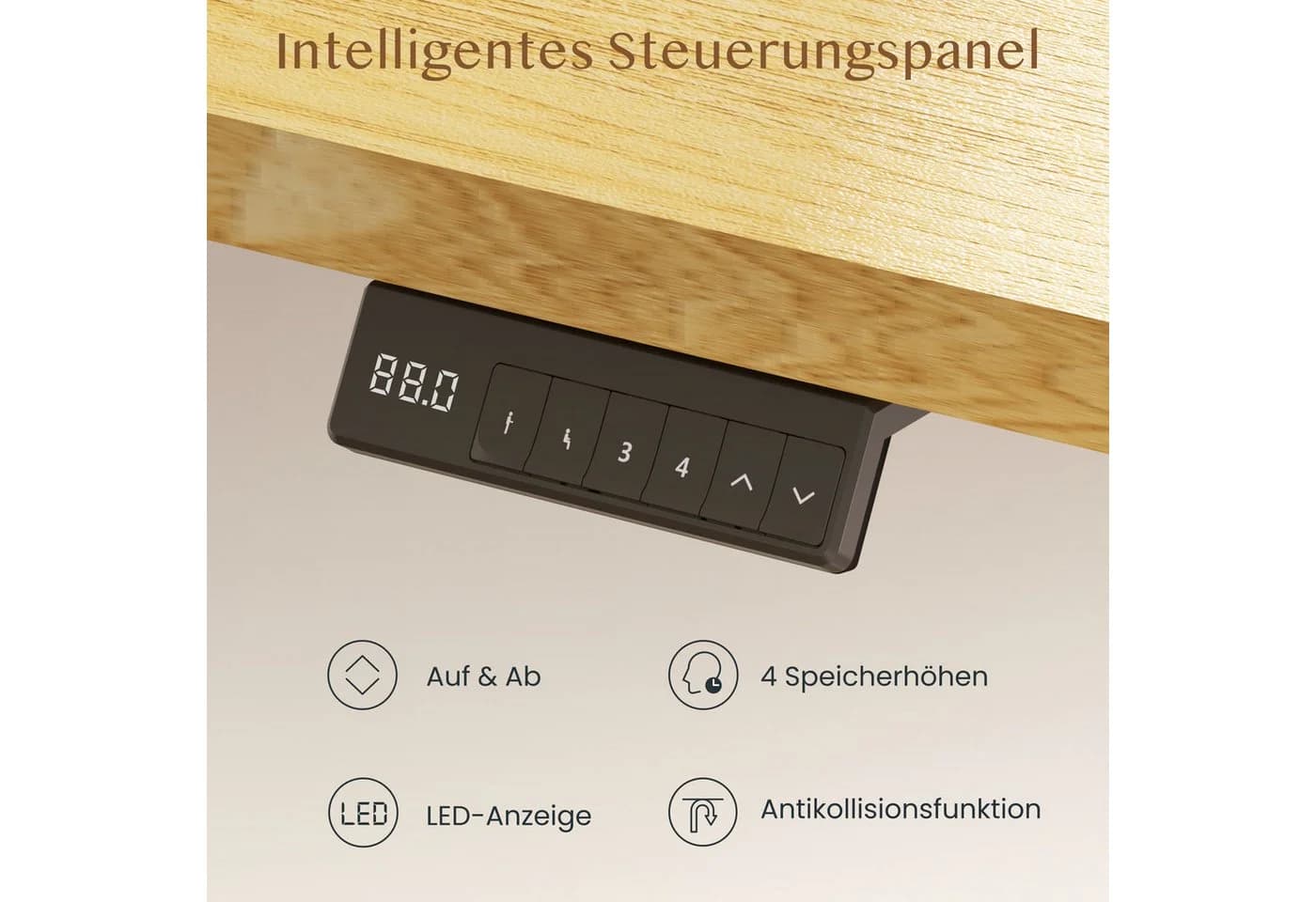 FLEXISPOT Schreibtisch Sitz-Steh-Tisch Dual-Motor 4 Speicherplätze - Bild 3