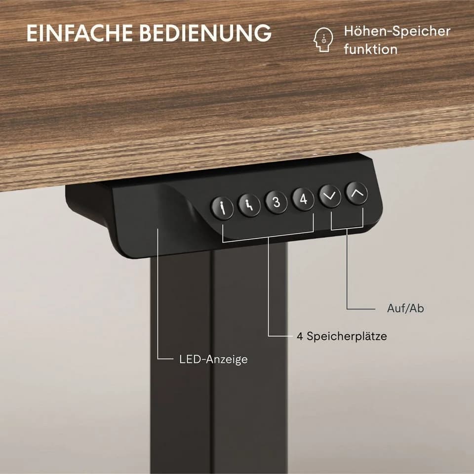 FLEXISPOT Schreibtisch Sitz-Steh-Tisch Dual-Motor 4 Speicherplätze - Bild 5