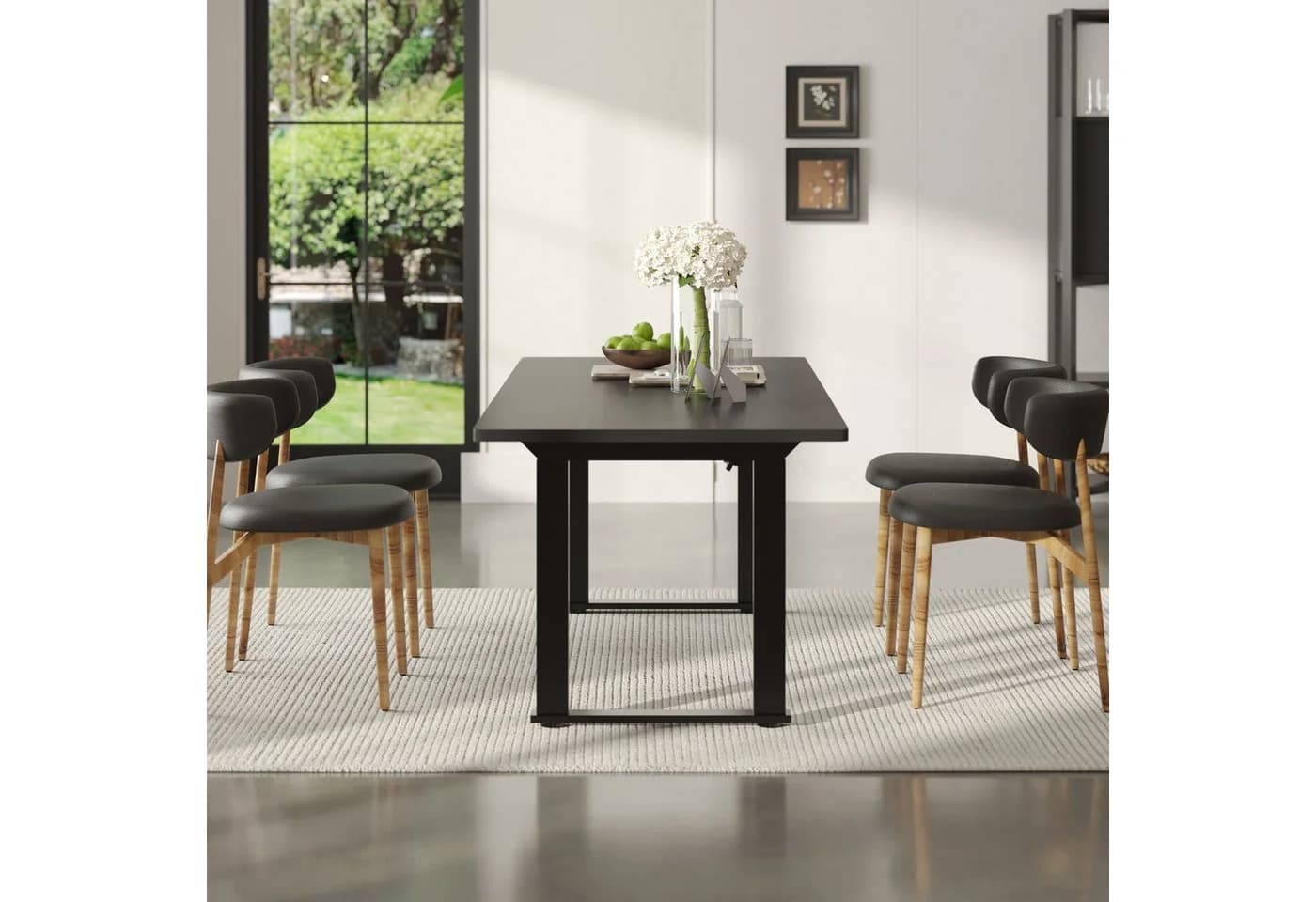 FLEXISPOT Höhenverstellbarer Schreibtisch 4-Beine Dual-Motor Schwarz - Bild 3