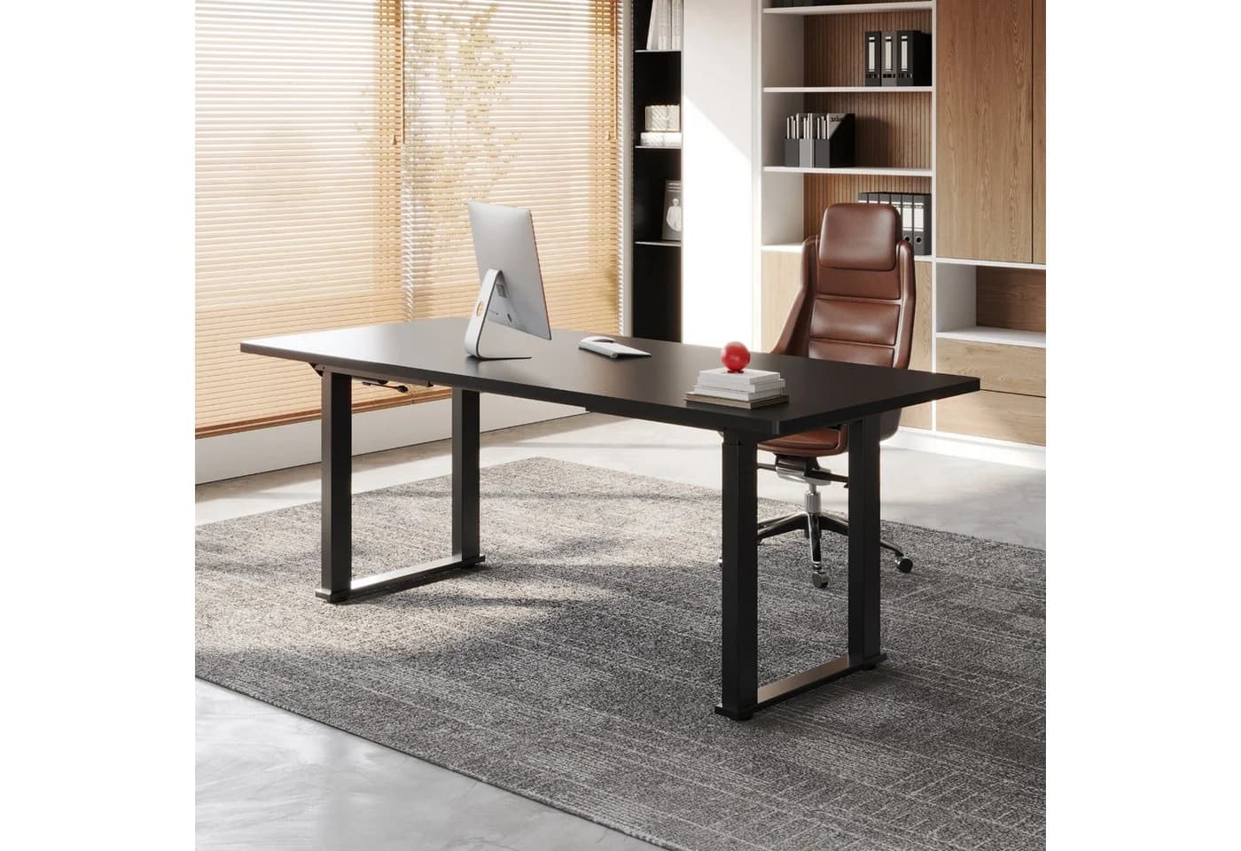 FLEXISPOT Höhenverstellbarer Schreibtisch 4-Beine Dual-Motor Schwarz - Bild 4