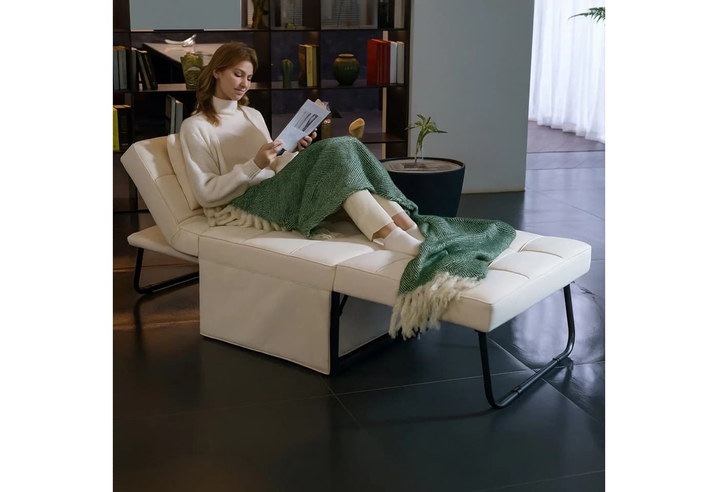 FLEXISPOT Schlafsofa Relaxsessel Beige Klappsofa 300kg - Bild 3