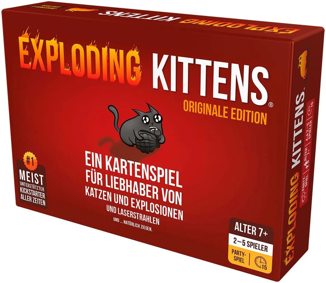 Asmodee Exploding Kitten Kartenspiel Bunt