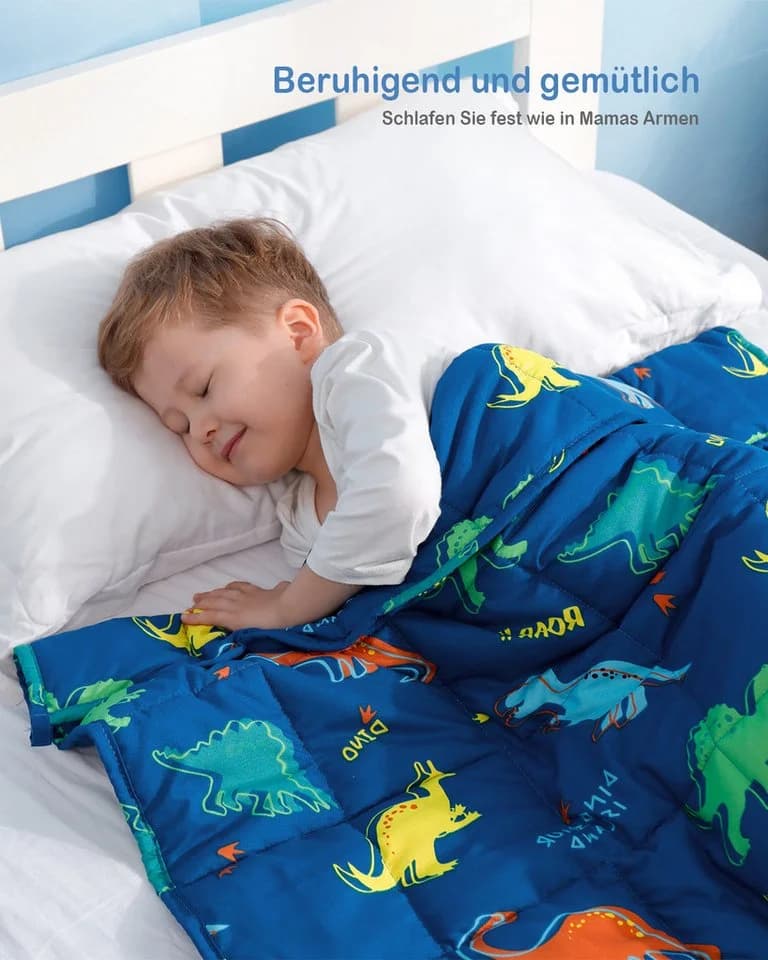 SiviO Gewichtsdecke Kinder Therapie-Bettdecke 1,3kg Blau