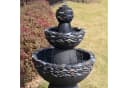 Teamson Home 3-stufiger Gartenbrunnen Steinoptik LED Grau Bild 3