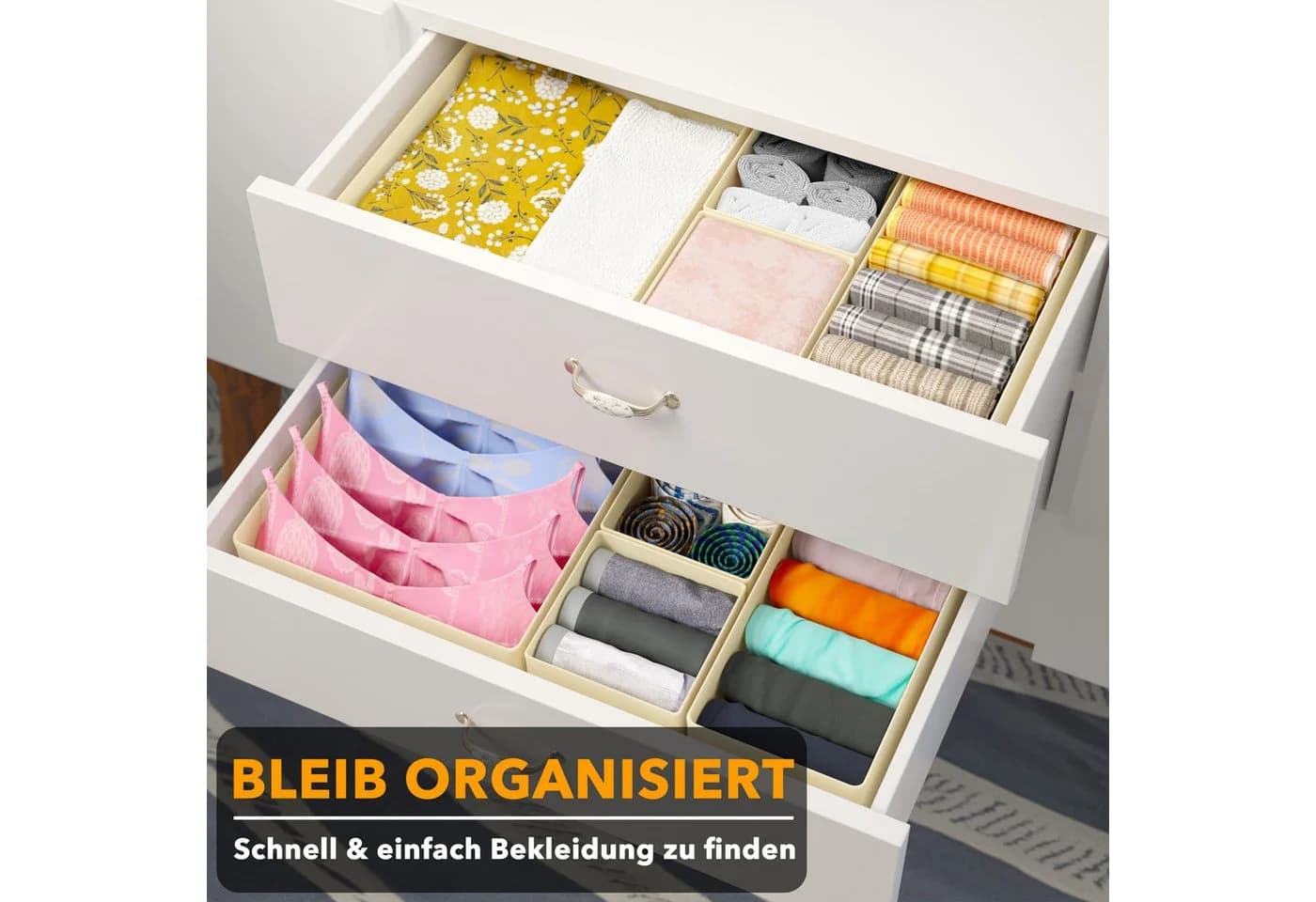 SpaceAid Auflagenbox 12er Schubladen Organizer Stoff - Bild 3