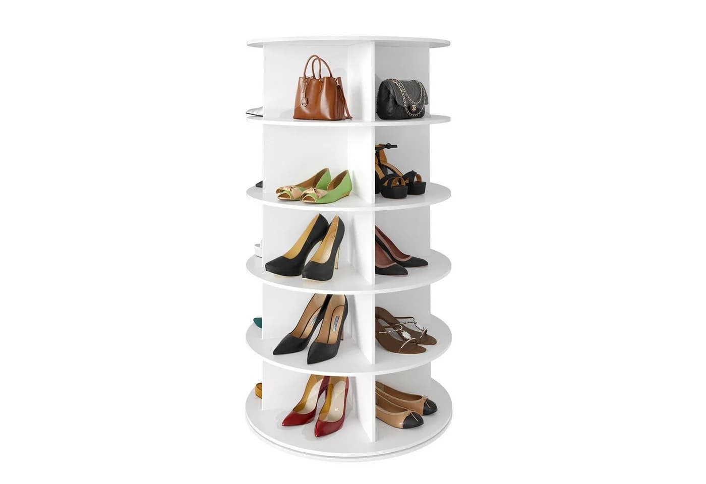 SpaceAid Bücherregal Drehbares Schuhregal 5 Ebenen 360-Grad - Bild 2