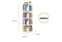 SpaceAid 360° drehbares Bücherregal 4 Ebenen weiß Bild 5