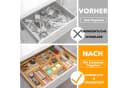 SpaceAid Aufbewahrungsbox Bambus-Schubladenorganizer 14 St Bild 1