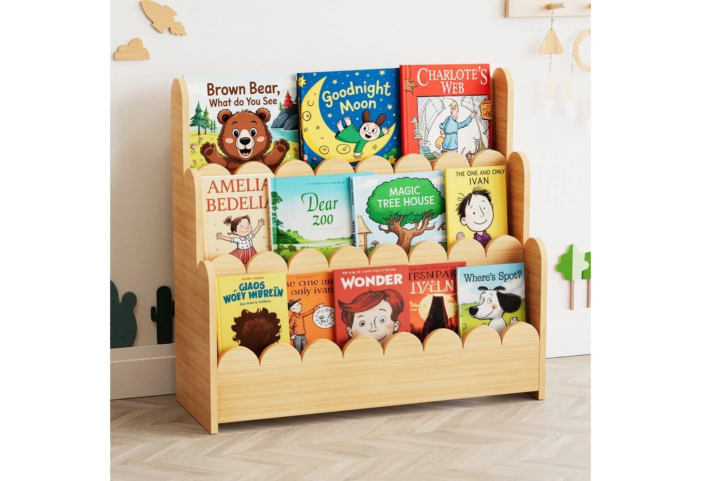 SpaceAid Bücherregal 3-stöckiges Kinderregal Montessori-Bücherregal - Bild 2