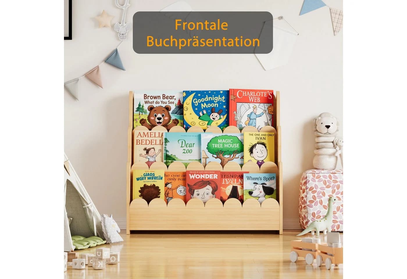 SpaceAid Bücherregal 3-stöckiges Kinderregal Montessori-Bücherregal - Bild 4