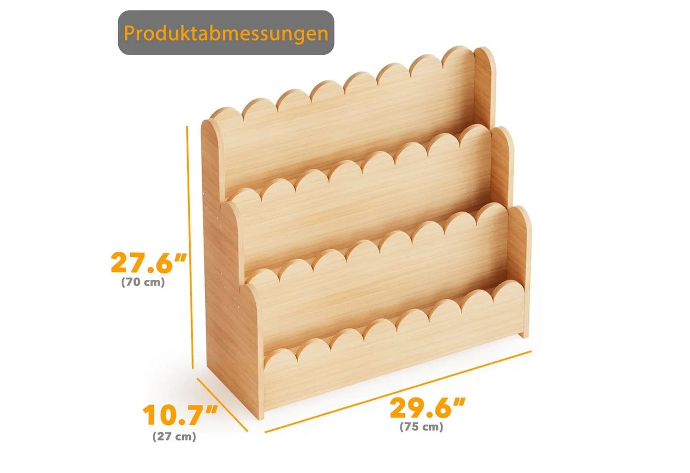 SpaceAid Bücherregal 3-stöckiges Kinderregal Montessori-Bücherregal - Bild 5