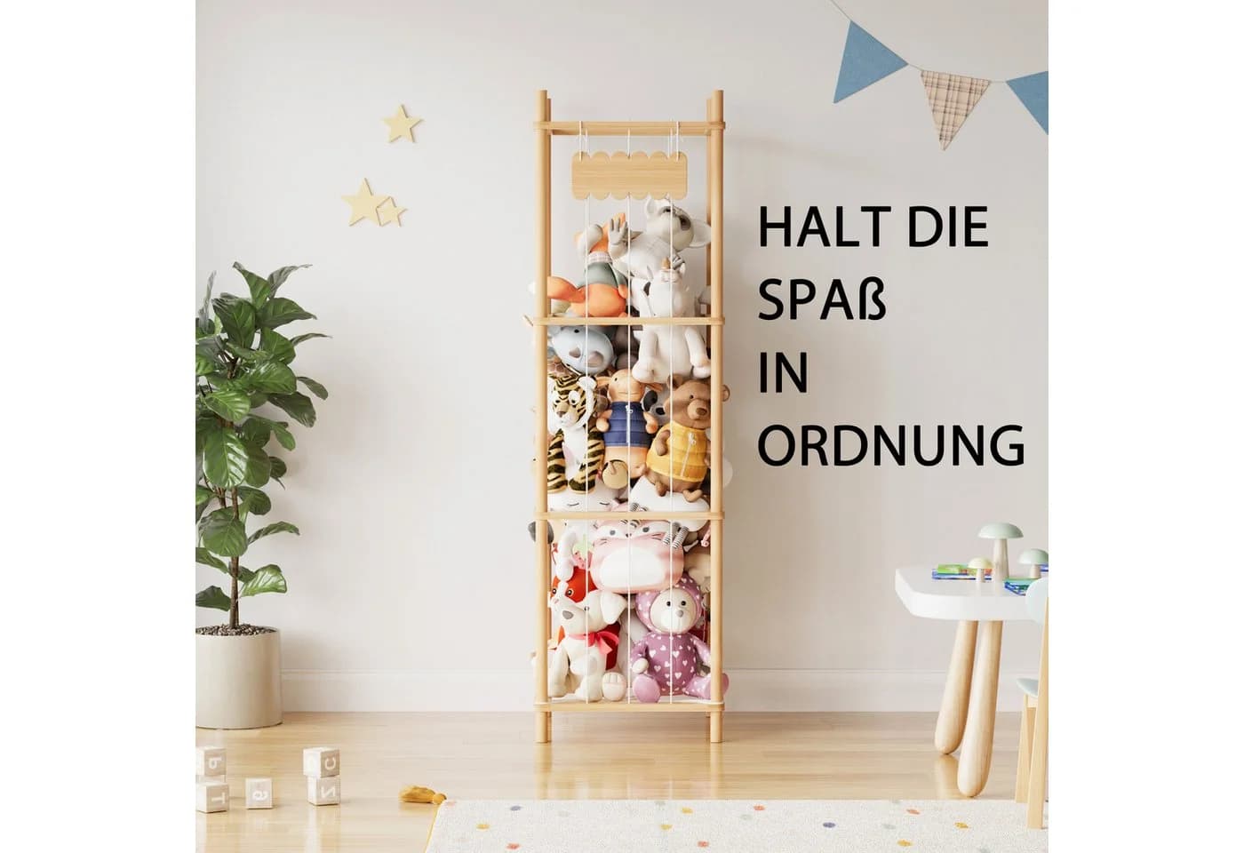 SpaceAid Kinderregal Holz Kuscheltier Aufbewahrung - Bild 5