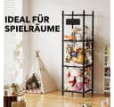 SpaceAid Kinderregal Holz Schwarz Kuscheltier Aufbewahrung Vertikal Bild 4