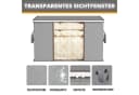 SpaceAid Aufbewahrungsbox 90L Grau 6er-Set mit Deckel & Sichtfenster Bild 4