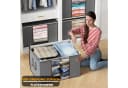 SpaceAid Aufbewahrungsbox 90L Grau 6er-Set mit Deckel & Sichtfenster Bild 5