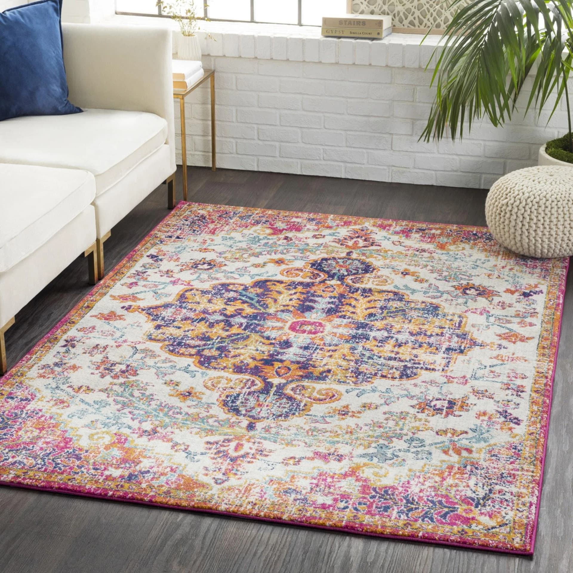 LIVABLISS Teppich MUNICH Rosa Vintage Orient Boho