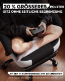 LUCKRACER Gaming-Stuhl Schwarz mit Memory-Schaum und Fußstütze Bild 4