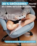 LUCKRACER Gaming-Stuhl Blau mit Memory-Schaum und Fußstütze Bild 1