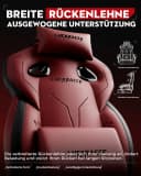 LUCKRACER Gaming-Stuhl Rot Kunstleder mit Fußstütze und Memory-Schaum Bild 5