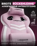 LUCKRACER Gaming-Stuhl Rosa mit Memory-Schaum und Fußstütze Bild 4