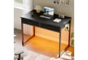 Pinmoco Schreibtisch mit Schubladen, 106 cm breit, Schwarz Bild 1