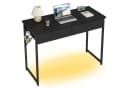 Pinmoco Schreibtisch mit Schubladen, 106 cm breit, Schwarz Bild 2