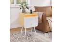 Pinmoco Nachttisch 1er Set schmal mit 2 Schubladen & LED Bild 3