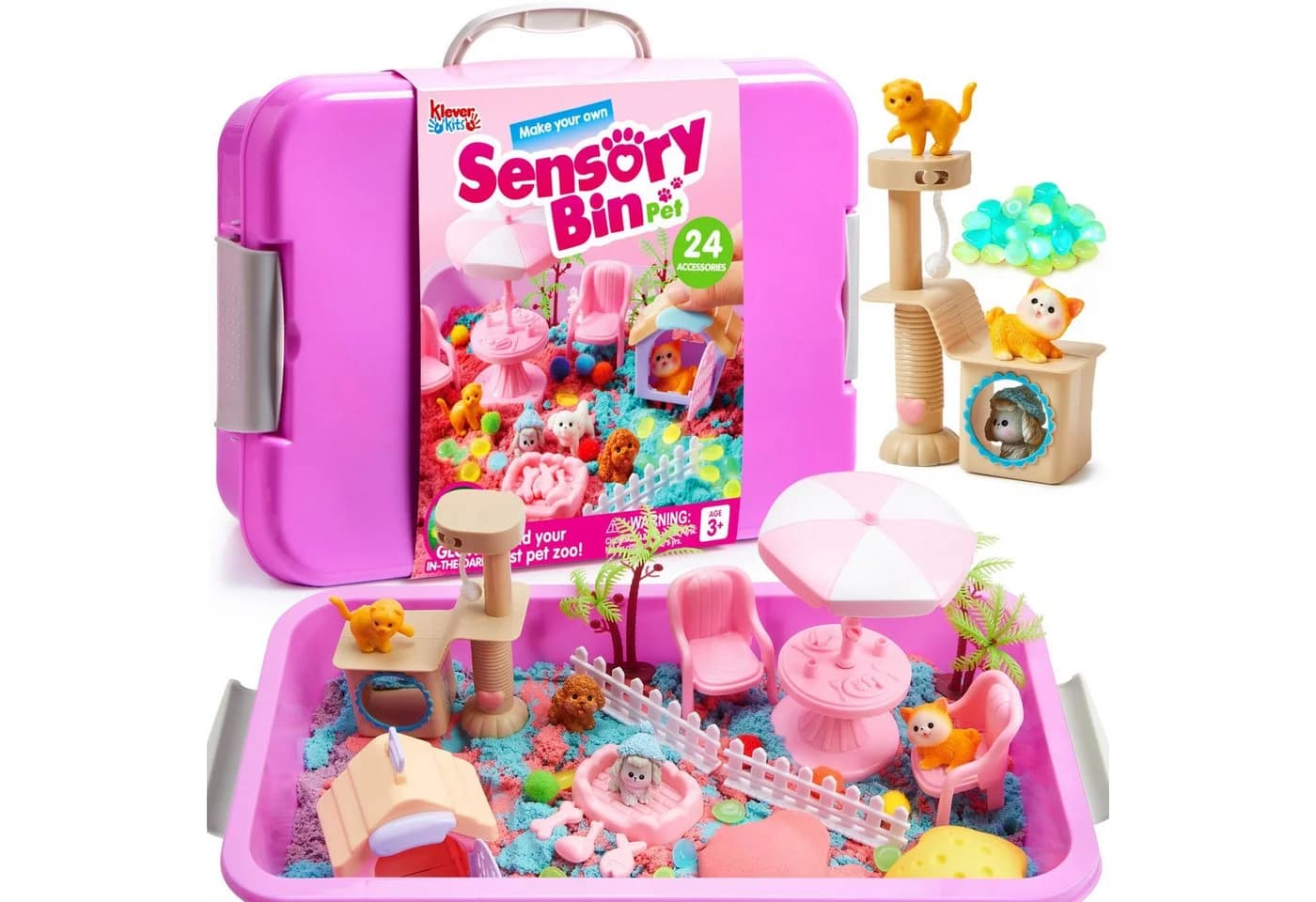 Klever Kits Magic Sand Set mit Leuchtsteinen und Formen - Bild 2