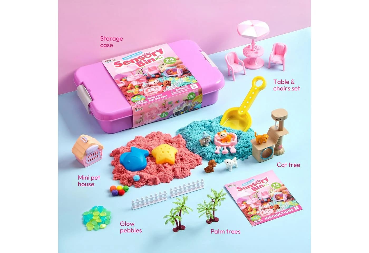 Klever Kits Magic Sand Set mit Leuchtsteinen und Formen - Bild 4