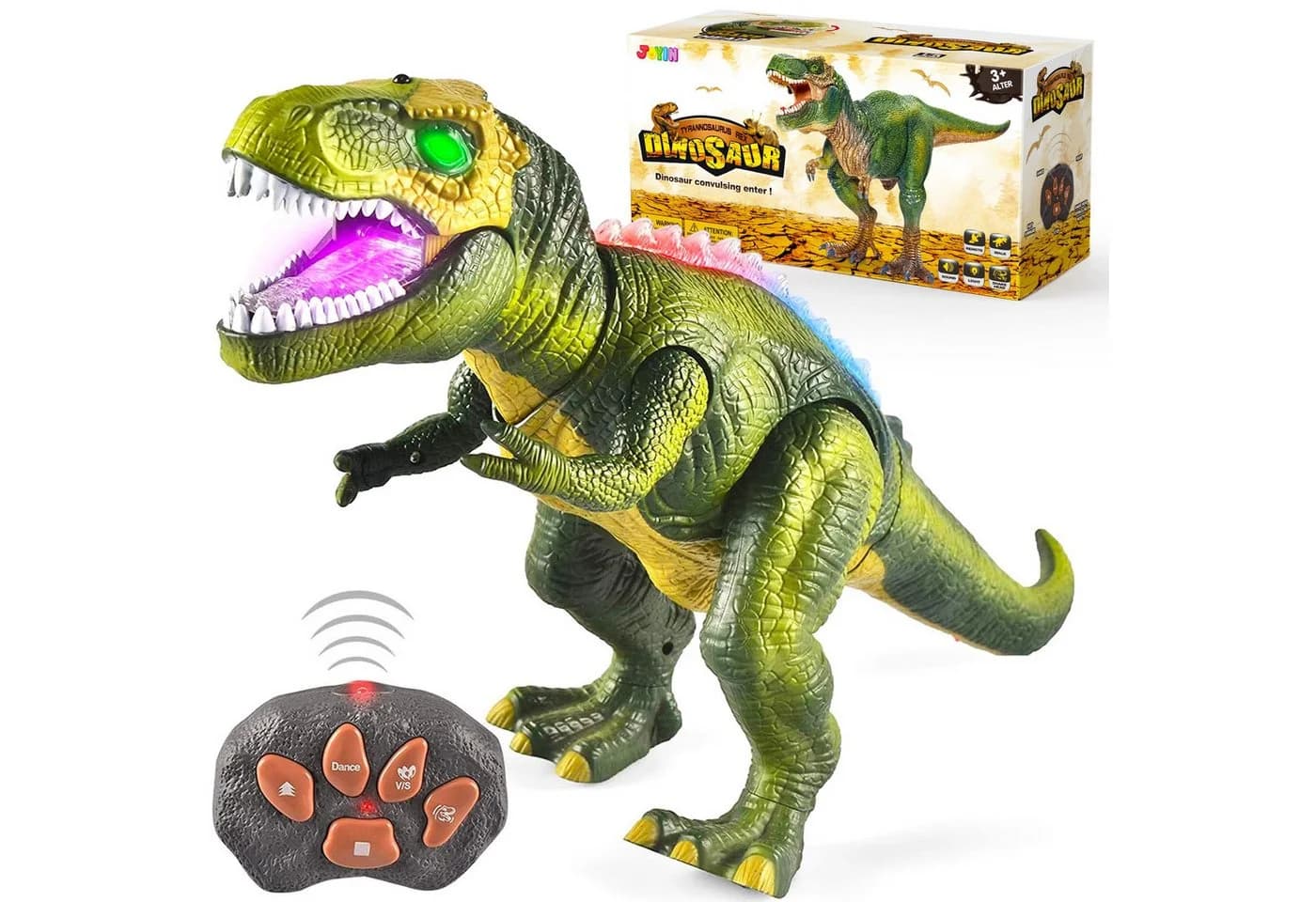 JOYIN RC-Tier Kinder LED T-Rex Ferngesteuert Grün - Bild 2