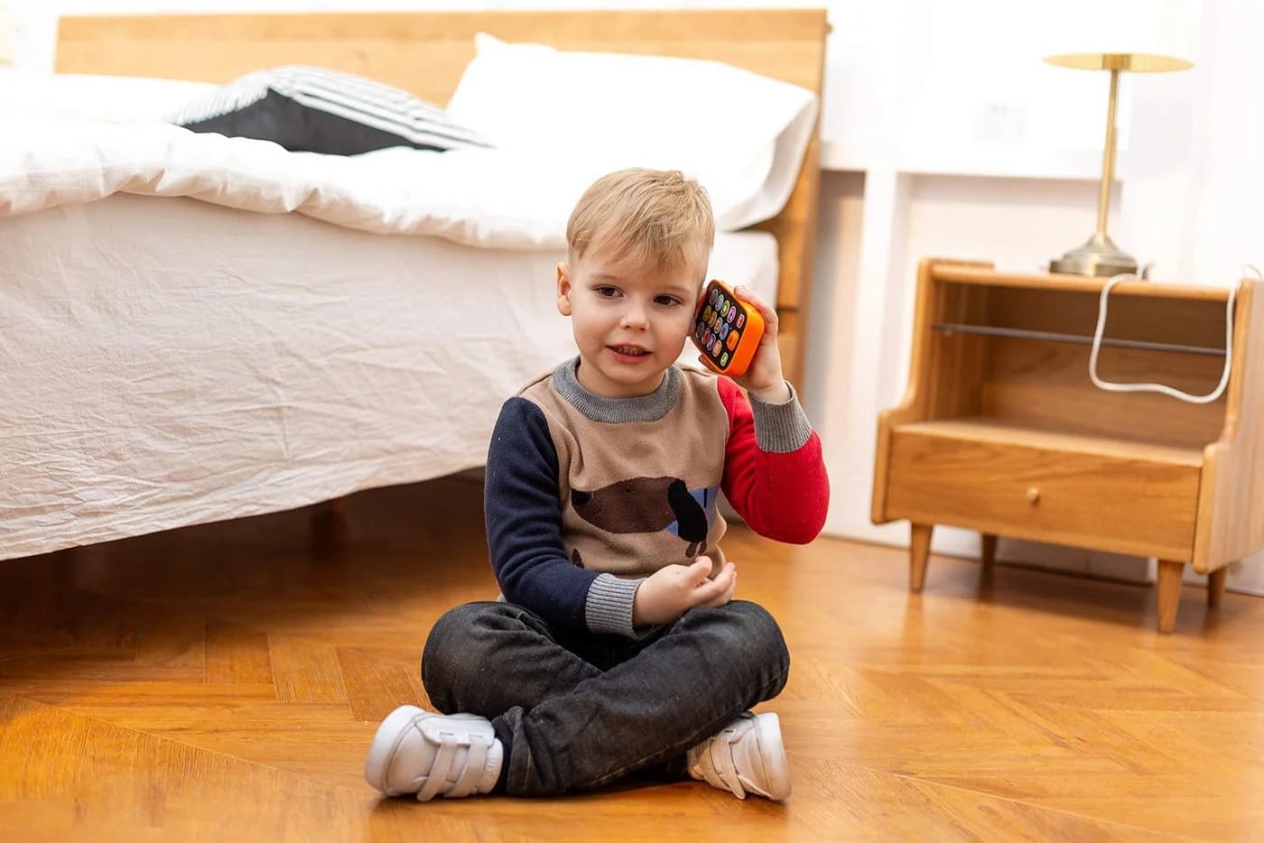 JOYIN Spiel-Smartphone Musikalisches Baby Spielzeug Handy 2er Set Orange