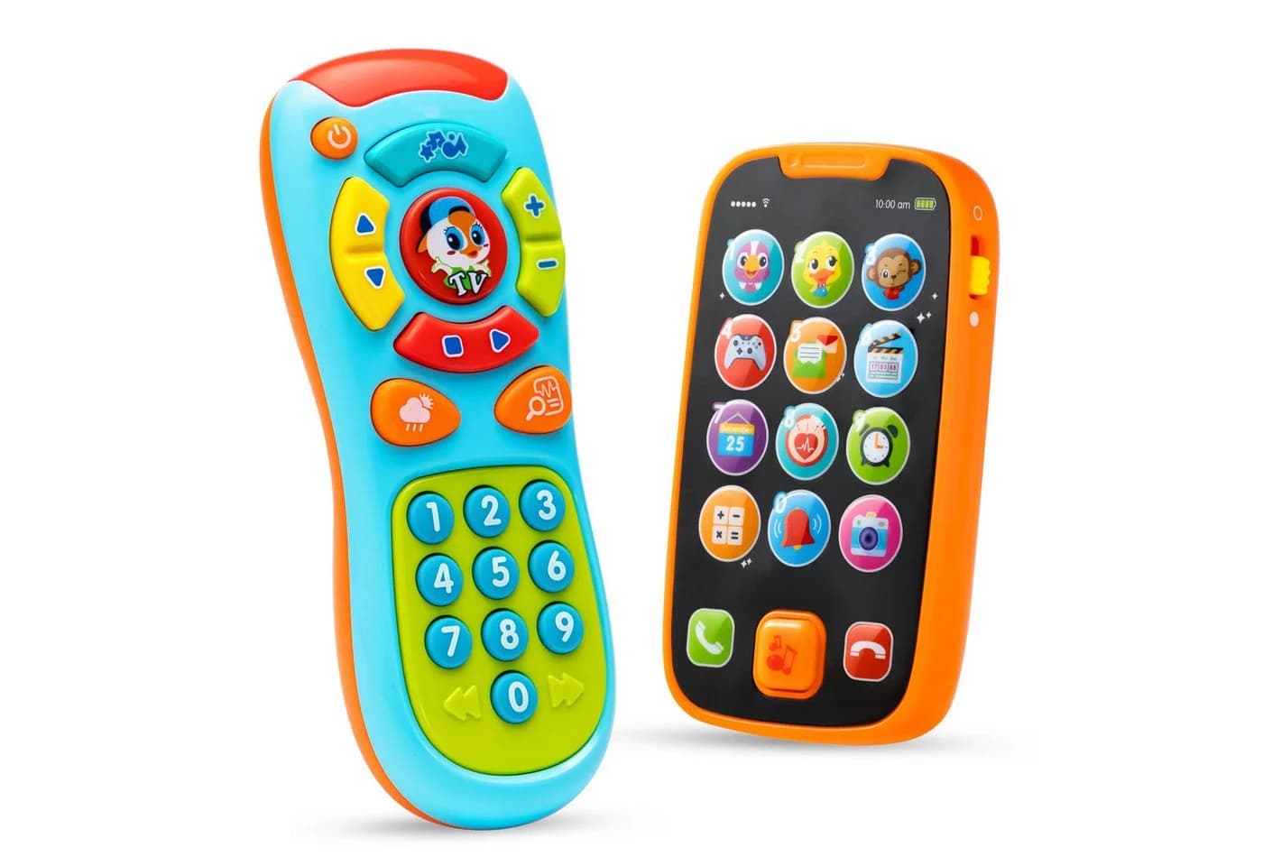 JOYIN Spiel-Smartphone Musikalisches Baby Spielzeug Handy 2er Set Orange - Bild 2