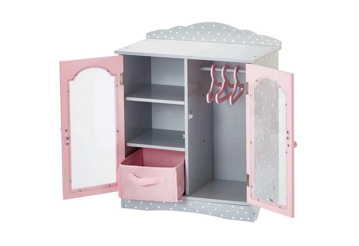 TEAMSON™ KIDS Puppenmöbel Schrank Grau/Rosa - Bild 4