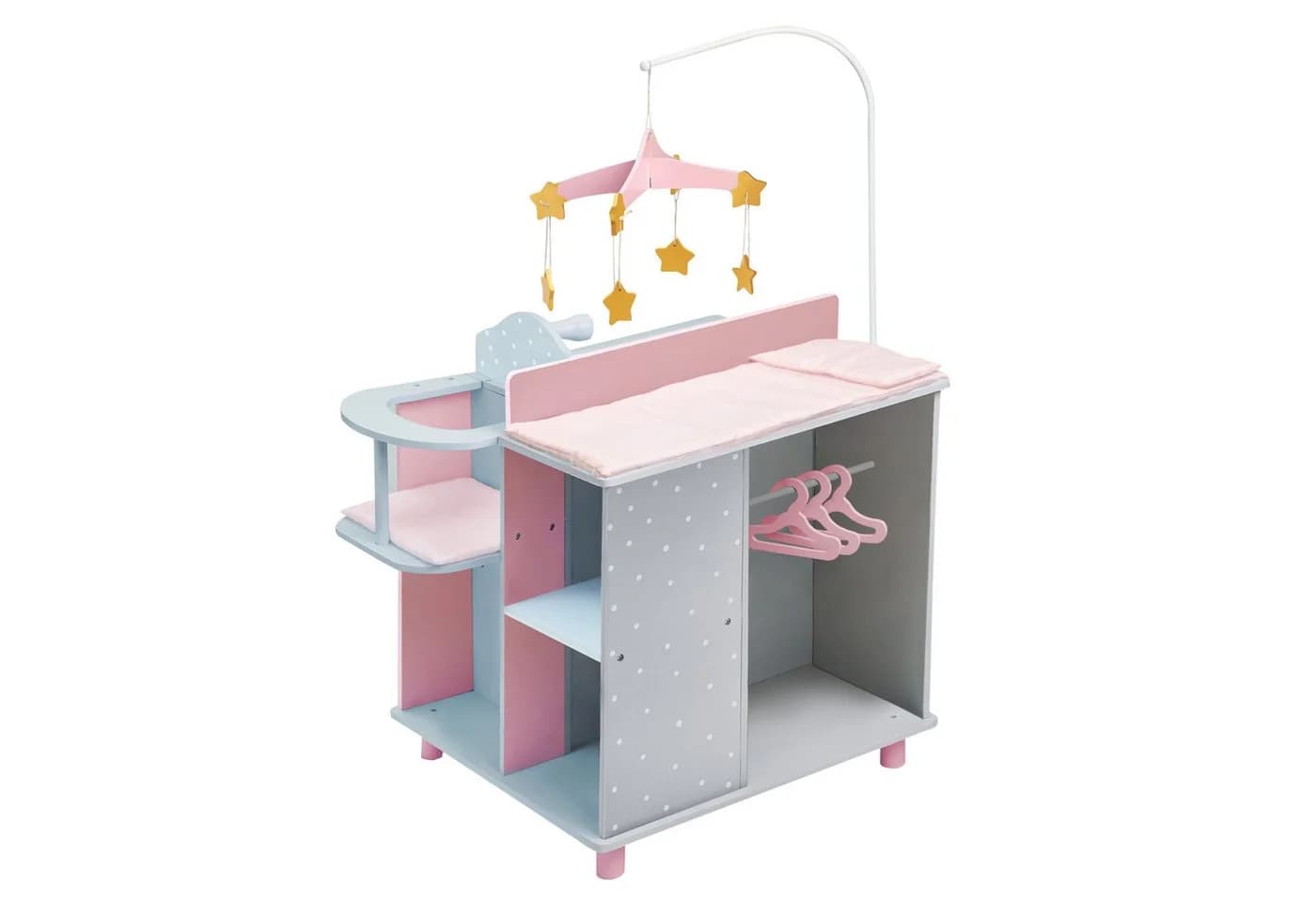 TEAMSON™ KIDS Puppen Pflegecenter Wickeltisch Hochstuhl Waschbecken Grau - Bild 2