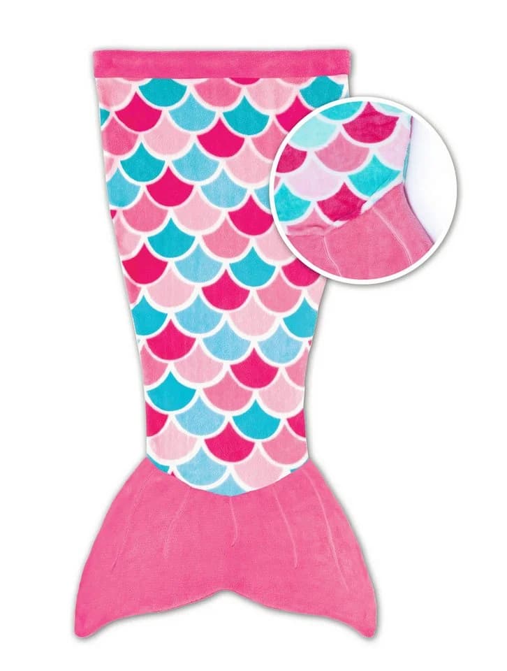 Kinderdecke Cuddle Tails Meerjungfrauendecke PINK DREAM, Fin Fun