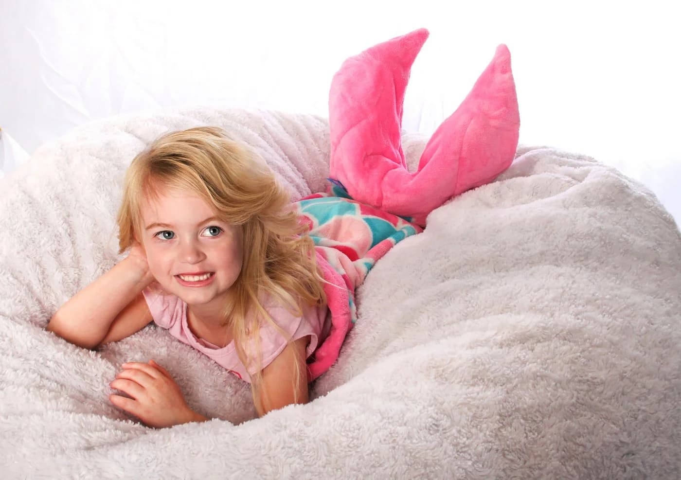 Kinderdecke Cuddle Tails Meerjungfrauendecke PINK DREAM, Fin Fun - Bild 3