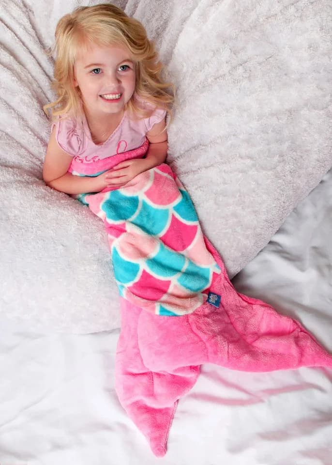 Kinderdecke Cuddle Tails Meerjungfrauendecke PINK DREAM, Fin Fun - Bild 4
