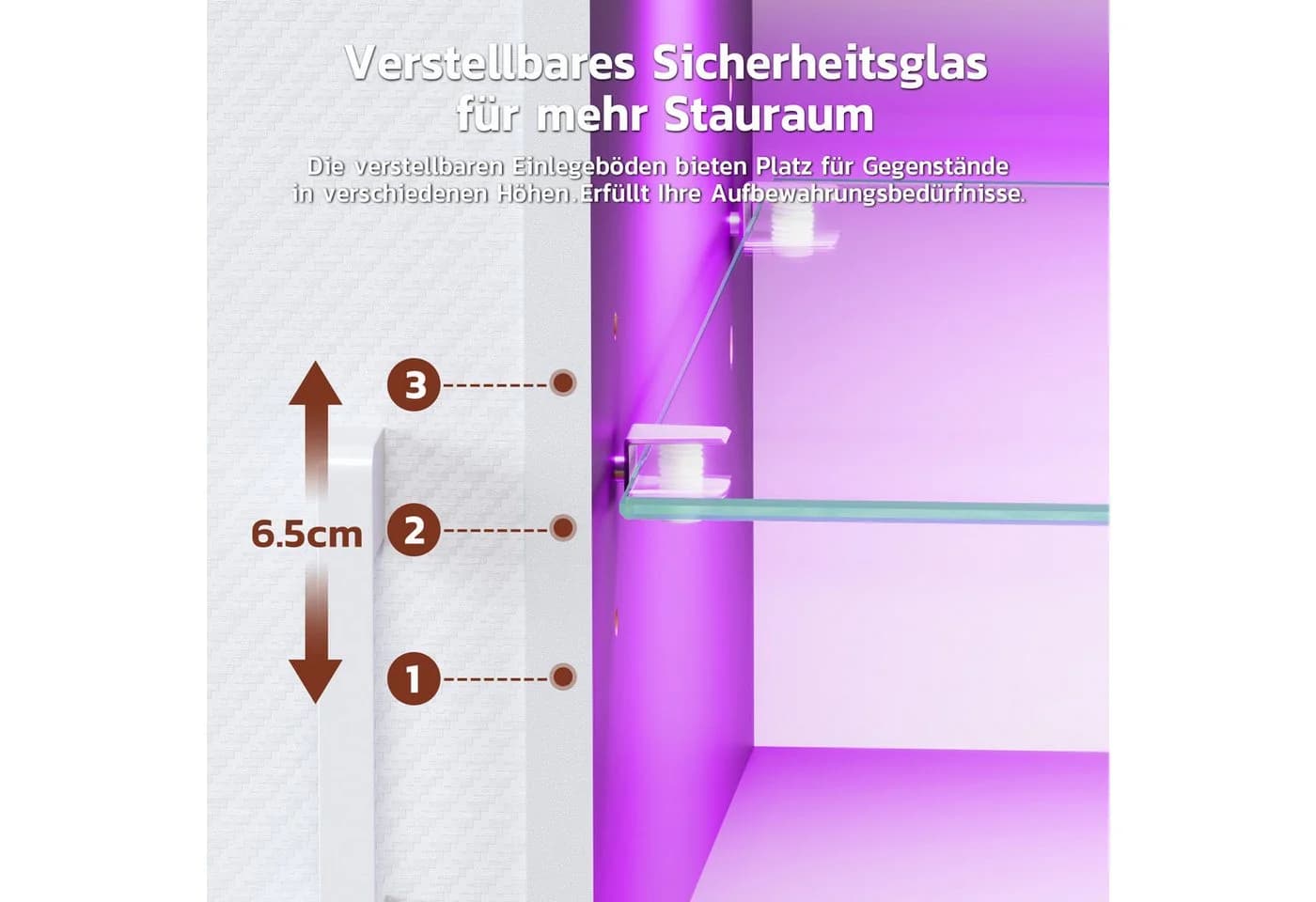 OUNUO TV-Schrank Weiß mit Schubladen und Schränken