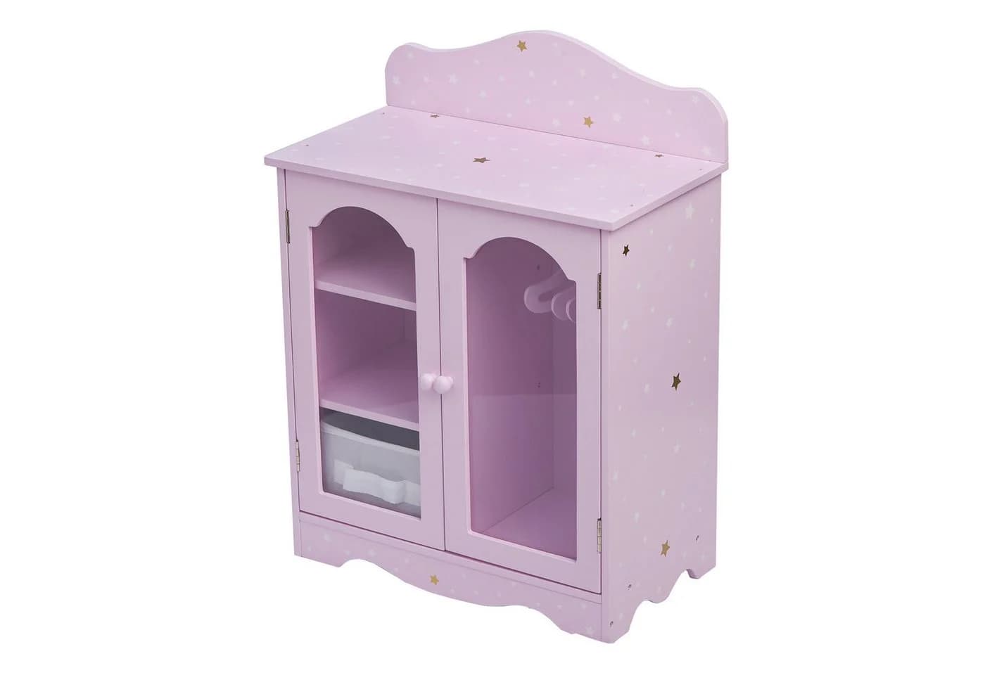 TEAMSON™ KIDS Puppenschrank Lavendel mit Regal & Kleiderstange für 46 cm Puppen - Bild 2